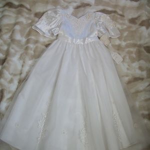 Bridal Originals Flower Girl Gown White Size 4 NWT